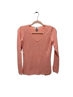 Old Navy v neck sweater, peach/pink, women’s size XS